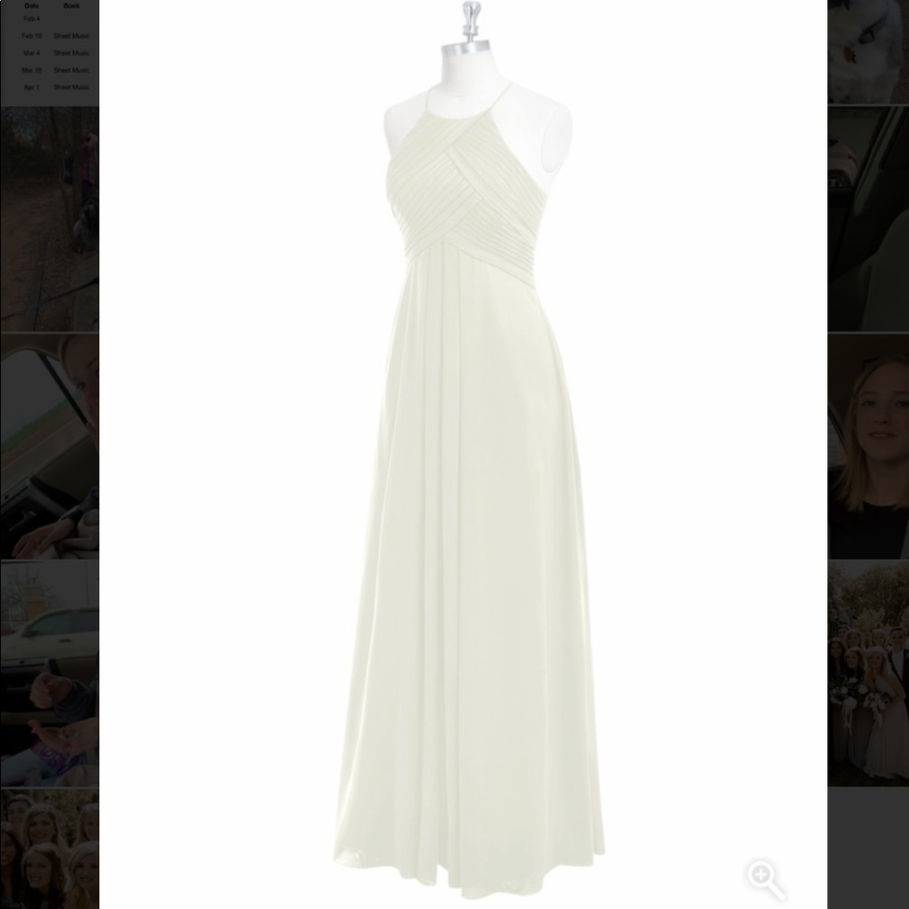 Azazie Ginger Bridesmaid dress in Frost